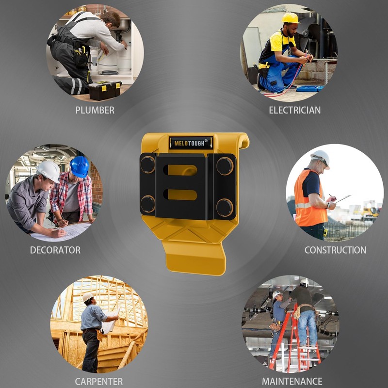 MELOTOUGH Drill Belt Clip,Drill Holder for Tool Belt,Measuring Tape Holder