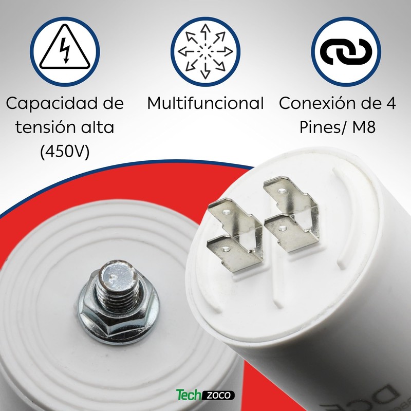TECHZOCO Starting Capacitor Electric Motor, Capacitor for Swimming Pool Pump,