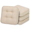 GOFORIT Chair Cushions Set of 4,Tufted Shredded Memory Foam Chair