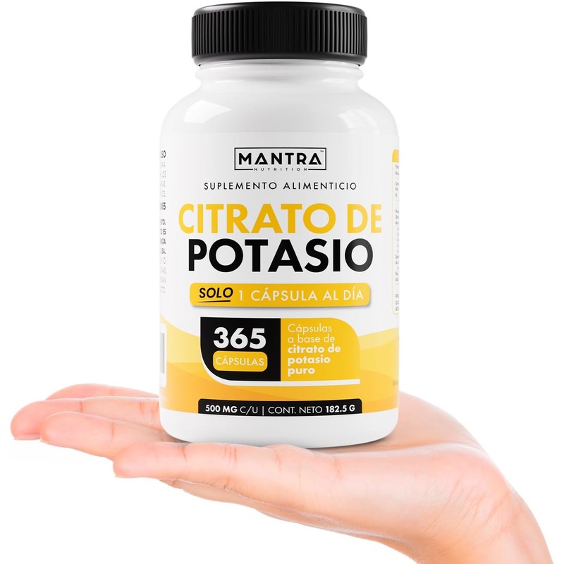 Citrato de Potasio | Mantra Nutrition | 365 Cápsulas –