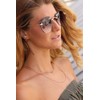 styleBREAKER 09020106 Women's Aviator Sunglasses Frameless with Tinted Lenses in