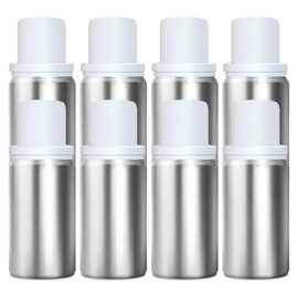 MYOC Multipurpose Aluminium Empty Bottle with Drop Nozzle & Cap with Inner lid for Essential Oil, Oil Blends, Cosmetic liquid storage container - 15 ml (Pack of 8)