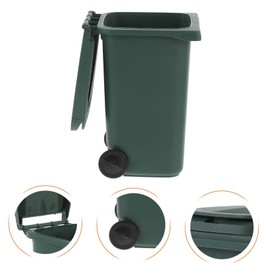 STOBOK Trash Can Pen Holder Mini Rubbish Bins Practical Trash Can Trash Classification Toy Mini Storage Holder Decorative Waste Can Desktop Storage Can Mini Trash Green Plastic