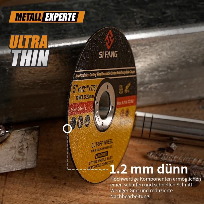 Cutting Discs 125 mm Metal Stainless Steel Steel for Angle