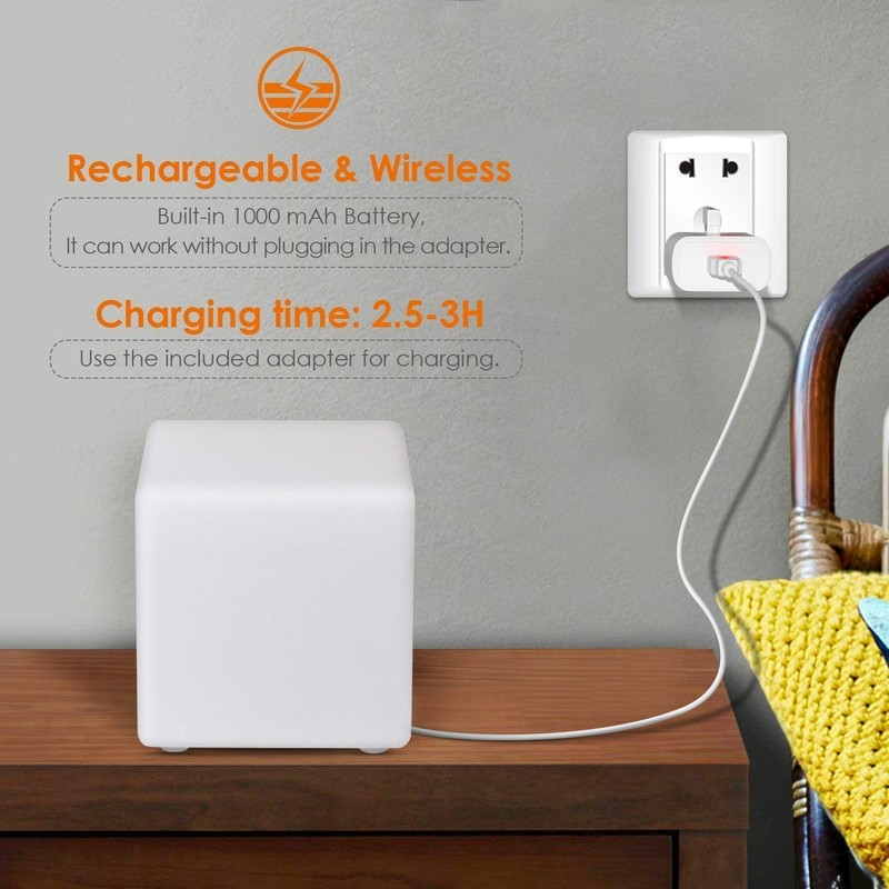 COPU 8-inch Waterproof LED Light Cube | USB Rechargeable Mood