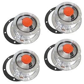 4 Pack of TORQUE 343-4009 Aluminum Hub Cap for Trailer Axle (Replaces Stemco 343-4009) (4 x TR3434009)