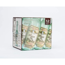 Agua de Piedra Sparkling Water 12-Pack 12oz (355ml) - Natural Mineral Flavor - Beverage Cristal Bottles