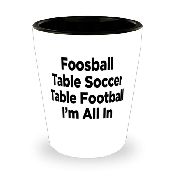 mmandiDESIGNS 1.5 Shot Glass Foosball Table Soccer Table Football Babyfoot