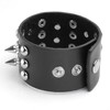 Eigso Pack of 2 Punk Gothic Bracelets with Soft PU