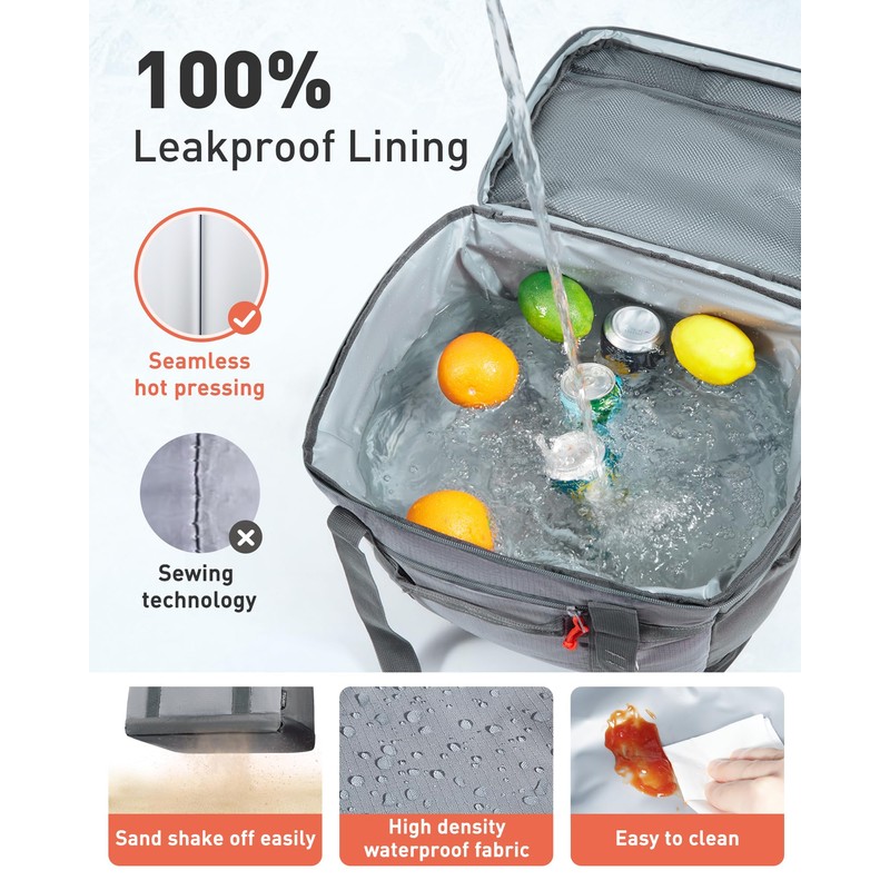 TOURIT Insulated Collapsible Cooler Bag, 48-Can 32L Large Soft Cooler