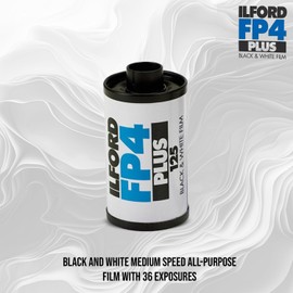 Ilford HP5 Plus ISO 400 Black and White 35mm Roll Film (36 Exposures) Bundle with FP4 Roll Film (2 Items)