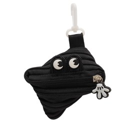 Monster Zipper Coin Purse, Bag Charm, Cute Design, Small Items, Coin Case, Storage, Pouch, Plush Rucksack, Stylish, Earphone Holder, Key Holder, Black