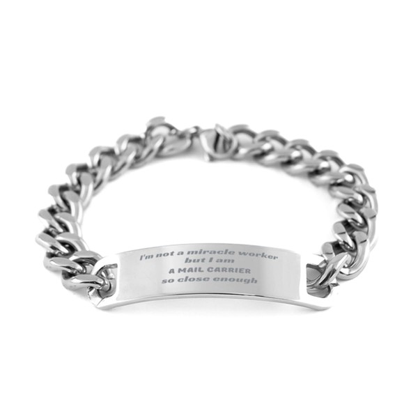 LANKEST Stainless Steel Cuban Chain Bracelet Mail Carrier Im Not