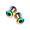 KJM FASHION 2 x Anodized Rainbow Bar, Alloy Steel