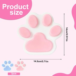 Pack of 2 Cat Paw Squishy Toy, Paw Squishy Squeeze Toy, Cat Paws Squishy, Anti-Stress Sensory Fidget Toys for Adults and Children