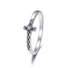 Cross Ring Sterling Silver Sideways Filigree Cross Ring Faith Inspirational