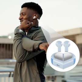 Ear Buds | Multipurpose Heart Shape Earphone | Portable Stylish Mini Earbuds with High-Fidelity Sound for Travel Outdoor Running Sports Driving Cycling Commuting Hiking