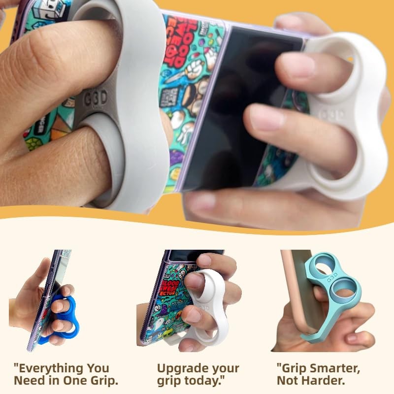 ENOMIN 3D Printed Phone Finger Holder- 360° Rotatable Ring to