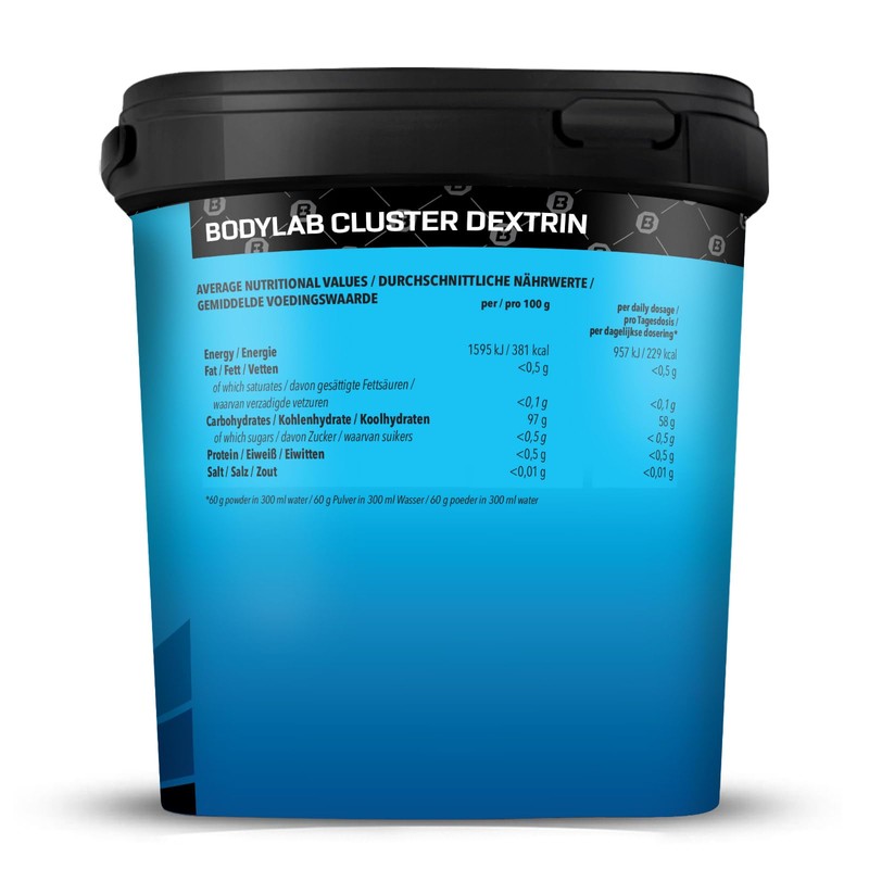 Bodylab24 Cluster Dextrin 1 kg, 100% Highly Branched Cyclic Dextrin,