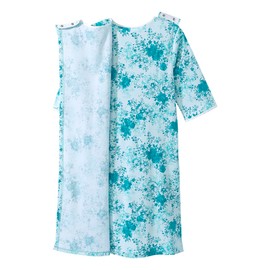 Silverts Hospital Gowns for Women Open Back, Night Gowns for Elderly Women, Adaptive Clothing for Seniors, Elderly Nightgowns, Dementia Clothing - Springtime Serenade LGE