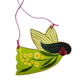 Little Rowan Redhead Wooden Christmas Ornament - Wattle