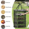 gexuamz Drying Net for Herbs, 4-Layer Herb Dryer Hanging with