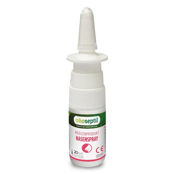 OLIOSEPTIL – Nasenspray – Medizinprodukt - Beruhigt und reinigt die Nase – Befreit die verstopfte Nase – Erleichtert den Abtransport von Schleim – Mit ätherischen Ölen – 20-ml-Flasche