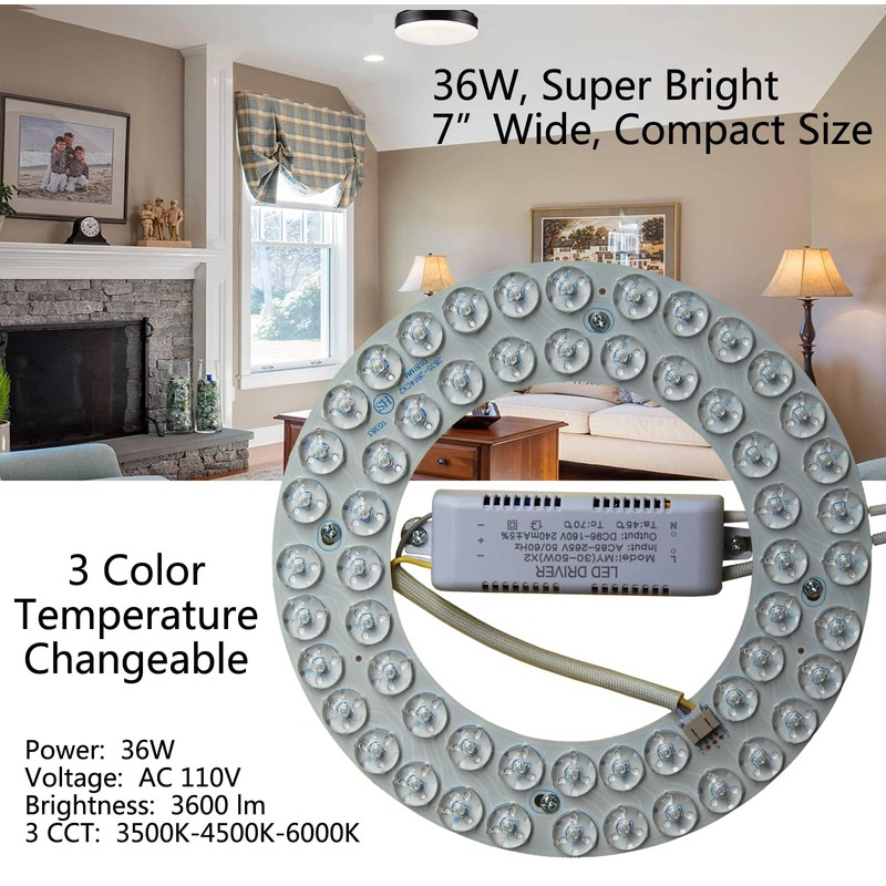OLYMSTAR 36W LED Light Kit Panel for Ceiling Fan Flush