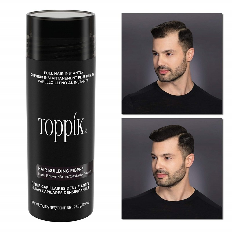 Top Pick Hair Fiber, Dark Brown, Natural Fiber Derived from