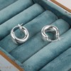 ALEXCRAFT 14K Chunky Earrings Gold Silver Small Hoop Earrings Wide