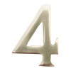 Self-Adhesive 3" inch Imperial Brass Mailbox Number # 4