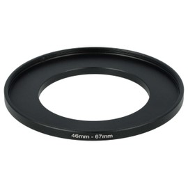 vhbw Step-Up Ring Adapter 46 mm - 67 mm Compatible with Pentax SMC FA 77 mm 1.8 Limited Edition Camera Lens - Filter Adapter, Metal Black