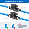 sourcing map 1/4" OD Ball Valve Push Quick Connect Pneumatic