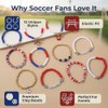 12pcs USA Soccer Charm Bracelet Set for Football Fans