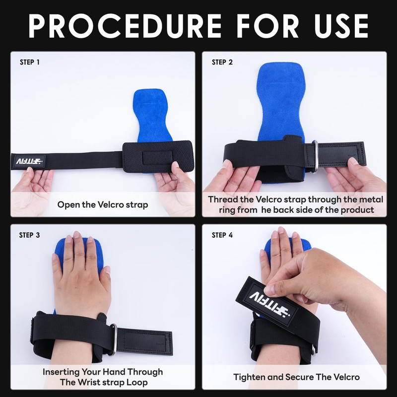 FITFIV Weight Lifting Wrist Strap, Double Leather Weightlifting Wrist Straps