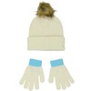 Bluey Big Kids Knit Hat and Gloves Set (White, One