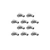SIENOC 10xT Shape 3 Way BNC T Male to Double