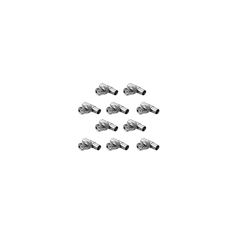 SIENOC 10xT Shape 3 Way BNC T Male to Double