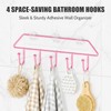 Dimyno Pink Shower Caddy 6 Pack, Adhesive Shower Shelves, No