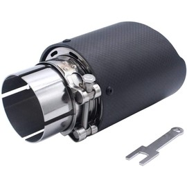 SHLPDFM Universal Exhaust Pipe Silencer Stainless Steel Tailpipe Exhaust Trim for 60 mm Diameter Pipe (63 mm - 89 mm)