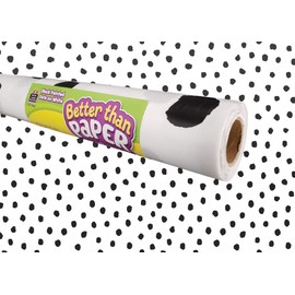 Black Painted Dots on White Better Than Paper® Bulletin Board Roll