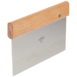 Winco Winware Stainless Steel Dough Scraper with Wood Handle