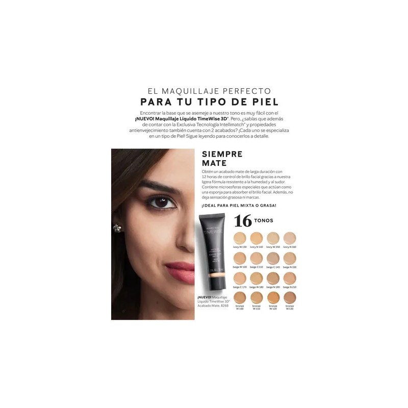 Maquillaje Líquido Acabado Mate Time Wise 3d Mary Kay