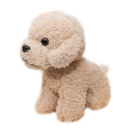 TENDYCOCO Key Chain Puppy Key Ring Puppy Bag Pendant Lovely Plush Tote Bag Portable Key Chain Adorable Key Chain Key Accessories PP Cotton Light Brown