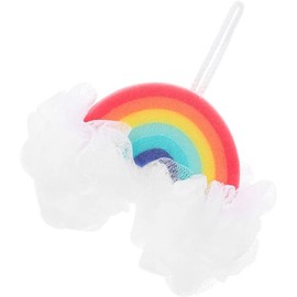 Esponja de Baño para Niños Arco Iris,Bola de Baño Esponja de Esponja de Dibujos Animados Suave al Tacto con Increíbles Diseños Cómoda Lavable y Reutilizable Super Divertida para Pequeños (Arcoíris)