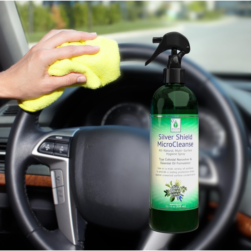 Silver Shield Sanitizer, All Natural Colloidal Silver MicroCleanser, 12 oz.