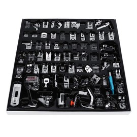 72-Piece Sewing Machine Presser Foot Set, Multifunctional Presser Foot Suit Combination General Presser Foot Set for Singer Teflon Foot Janome AEG Carina W6 Sewing Machines