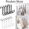 6 Pack Over The Door Hooks,with Rubber Prevent Scratches,Door Hangers