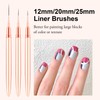 LEDSUUEI Nail Art Liner Brushes（Gold）