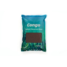 LANDEN Congo Aquascape Sand for Aquarium Landscape 2L(9lbs), Brown, Aquarium Natural Fine Decorative Sand, Tropical Rainforest Biotope Aquariums, Depth Enhancing, 0.4-0.9mm
